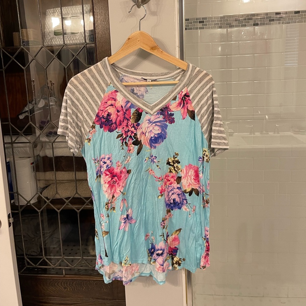 White Birch floral tee